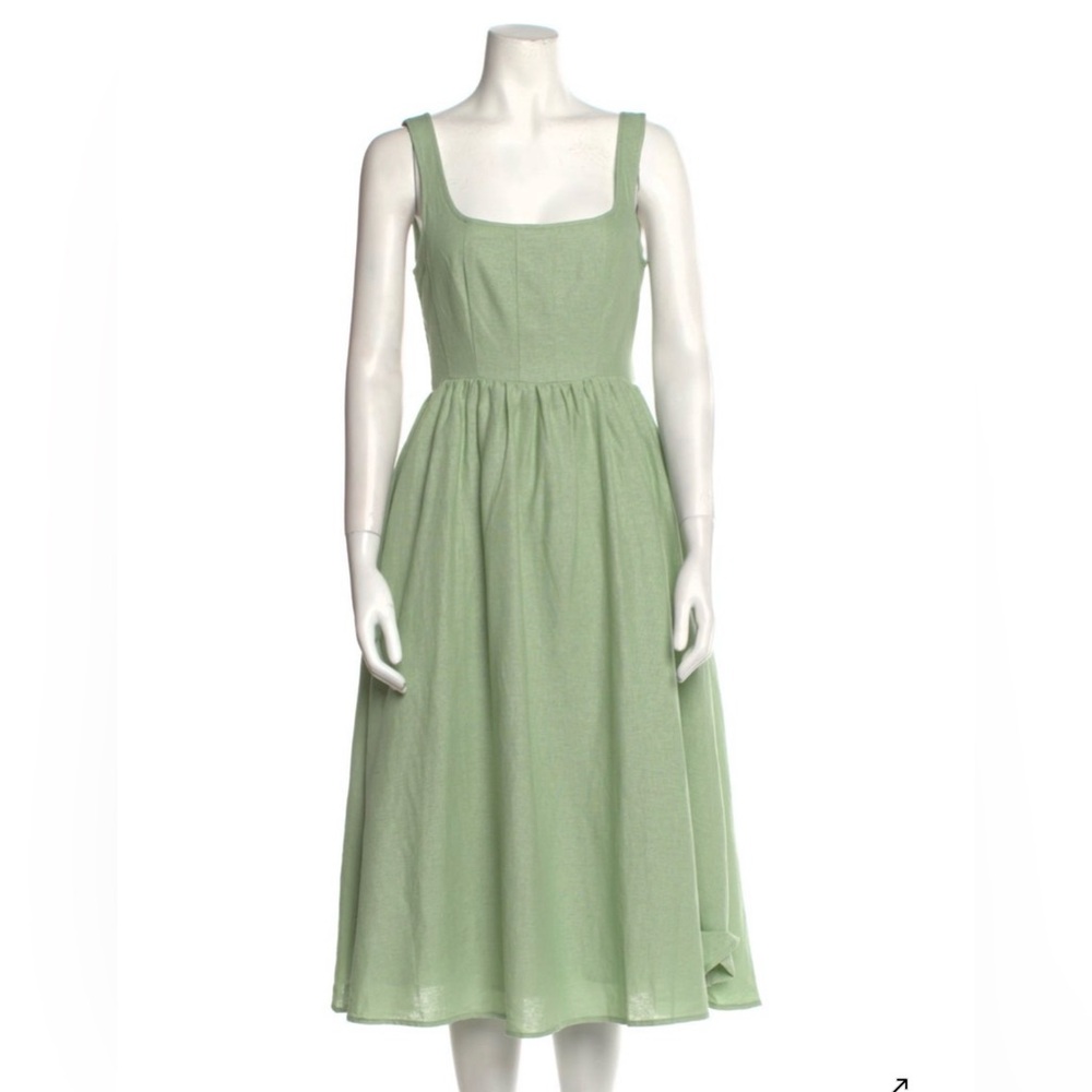 Christian Lacroix Mint Green square neck dress